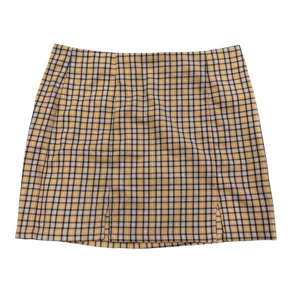 AEROPOSTALE Plaid Tan and Black Women's Skirt - Picture 1 of 2